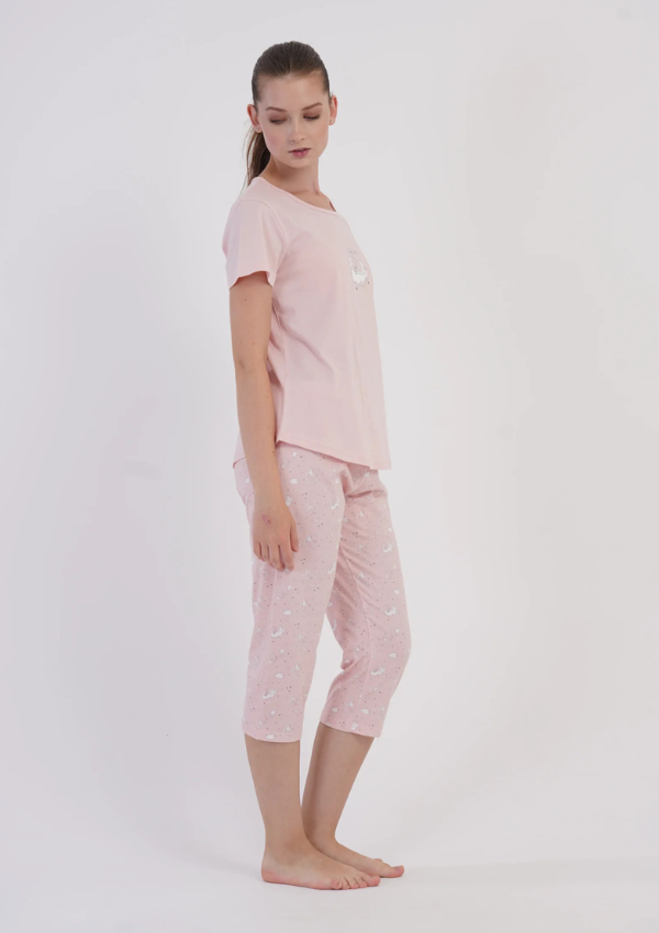Piżama Damska Vienetta Pink Cloud, Różowy, r. S-XL