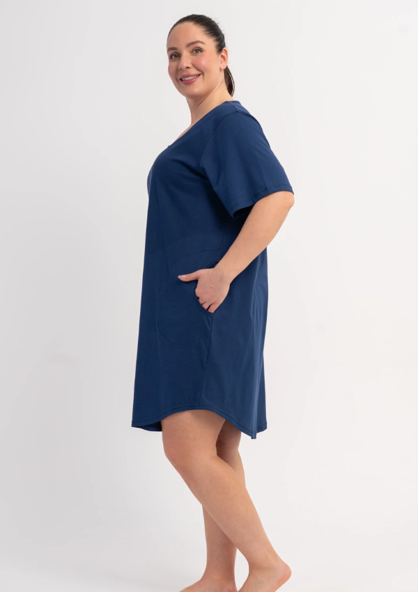 Koszula Nocna Damska Love Blush, Granatowy, r. 1XL - 4XL