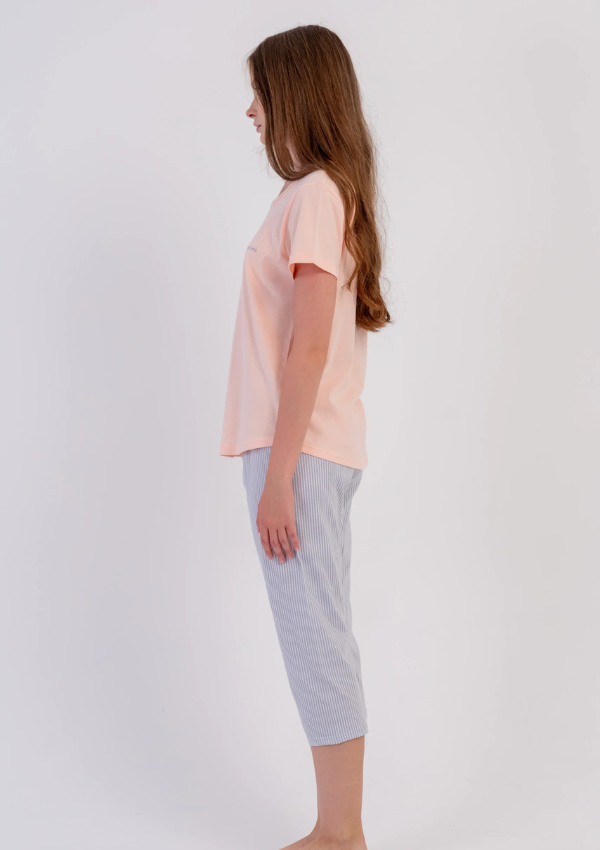 Piżama Damska Vienetta Peach Silver, Brzoskwiniowy, r. M-XXL