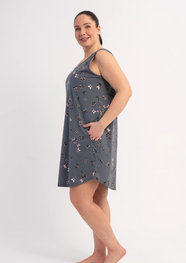 Koszula Nocna Damska Midnight Wings, Szary, r. 1XL - 4XL