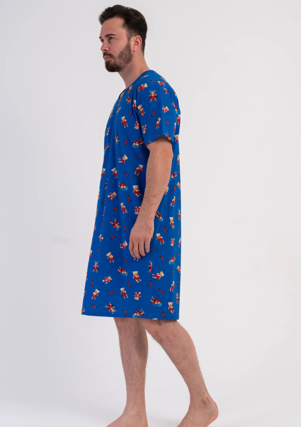 Koszula męska Vienetta Bear Lounge, Niebieski, r. L-XXL