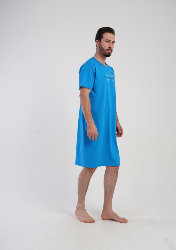 Koszula męska Vienetta Blue Comfort, Niebieski, r. L-XXXL