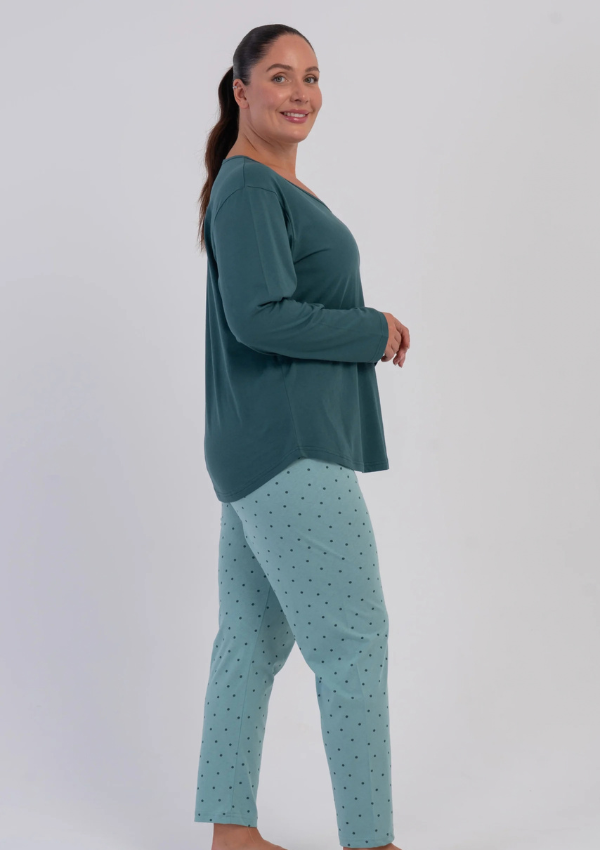 Piżama Damska Vienetta Deep Teal, Zielony r. 1XL-4XL