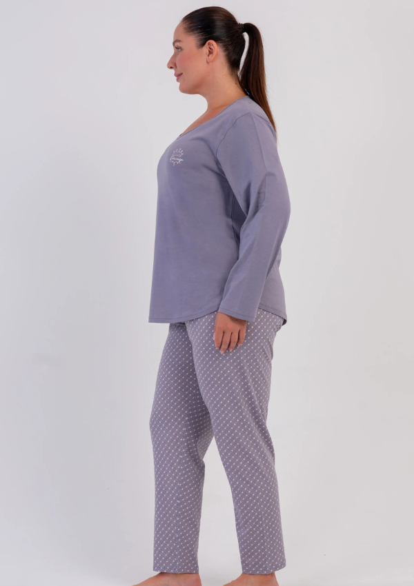 Piżama Damska Vienetta Blush Crown, Lawendowy r. 1XL-4XL