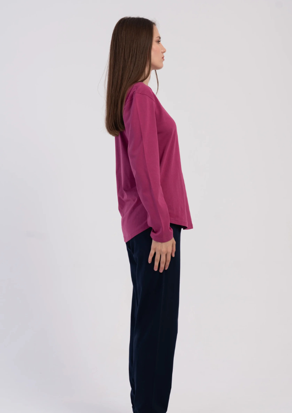 Piżama Damska Vienetta Fuchsia Navy, Fuksja, r. S-XL