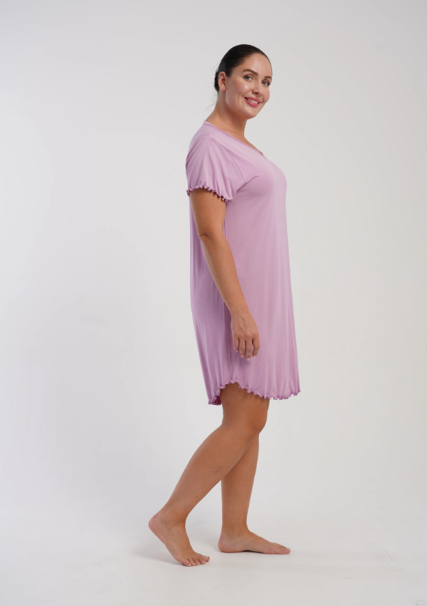 Koszula Nocna Damska Vienetta Pink Vibes, Liliowy, r. 1XL - 4XL