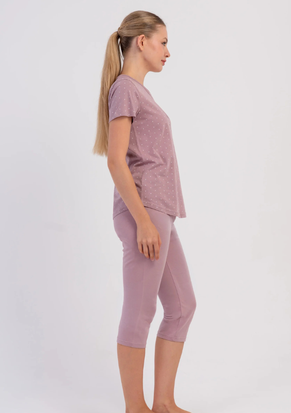 Piżama Damska Vienetta Dusty Rose, Różowy, r. M-XXL