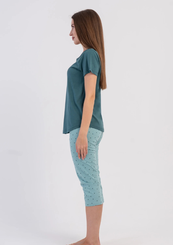 Piżama Damska Vienetta Deep Teal, Turkusowy, r. M-XXL