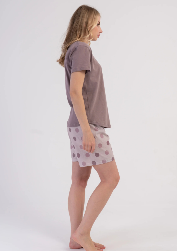 Piżama Damska Vienetta Sweet Dots, Różowy, M -XXL
