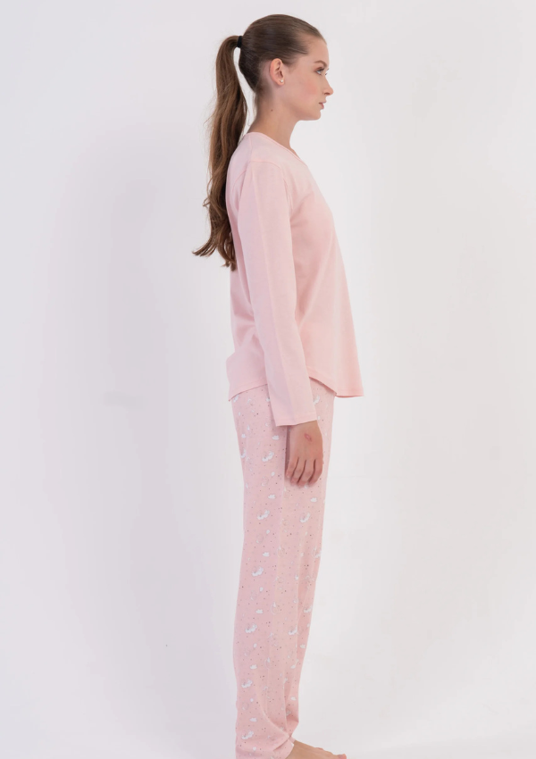 Piżama Damska Vienetta, Blush Cloud, Różowy r. S-XL
