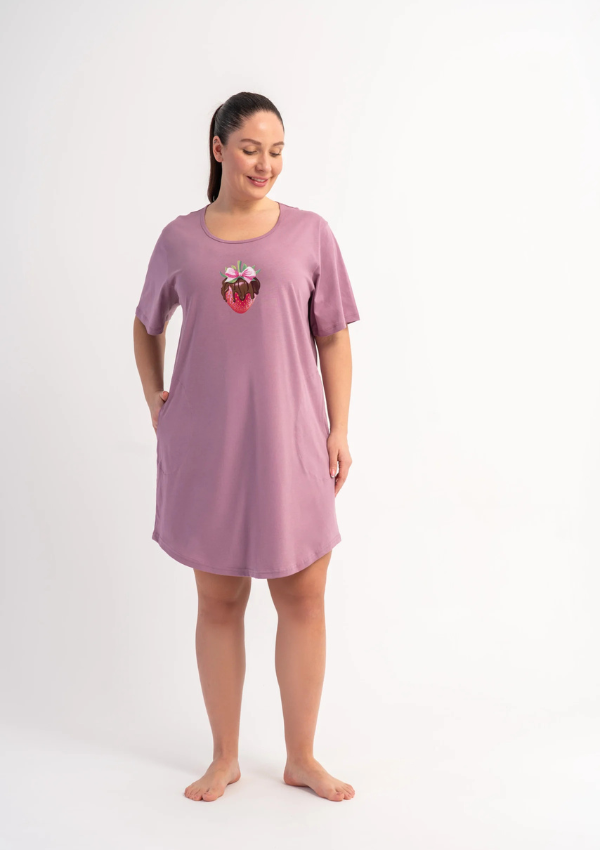 Koszula Nocna Damska Sweet Berry, Różowy, r. 1XL - 4XL