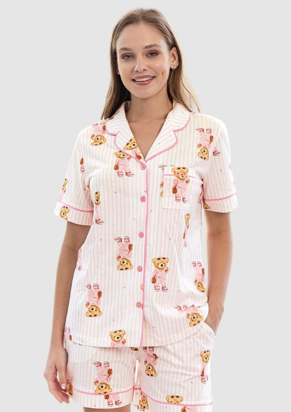 Piżama Damska Bear Dream, Różowy, M-XL