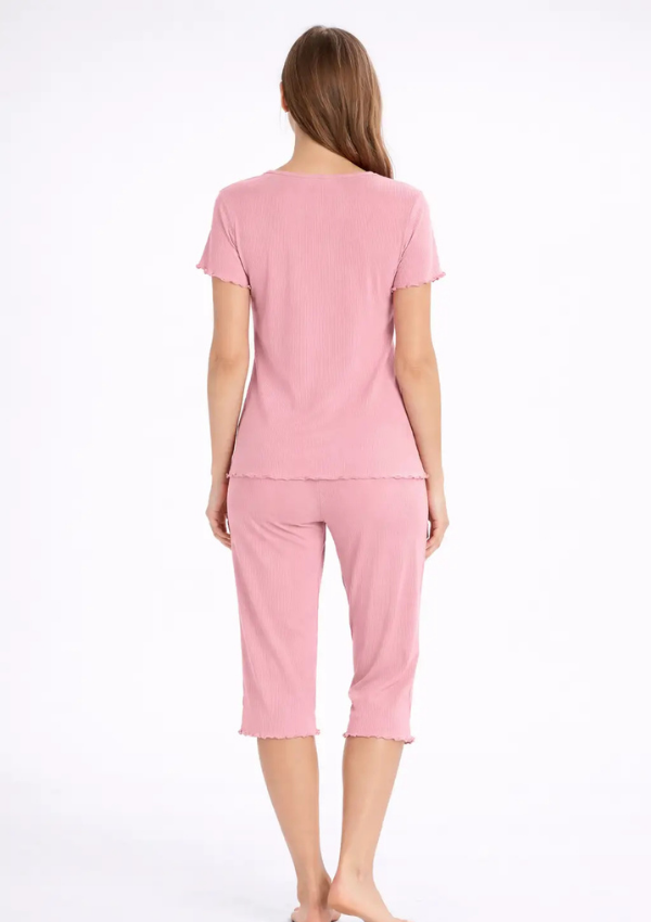 Piżama Damska RoseBloom Comfort, Różowy, r. M-XXL