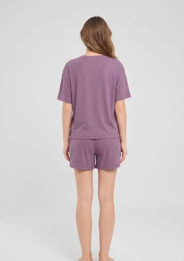 Piżama Damska Purple Breeze, Fioletowy, M-XXL