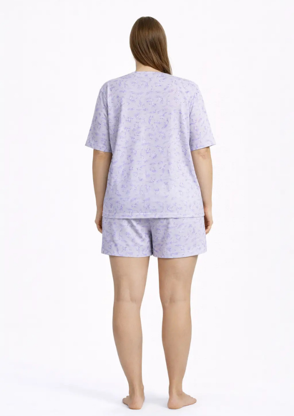 Piżama damska Lilac Birds, Fioletowy, r. 2XL - 4XL