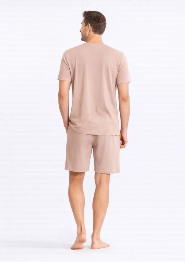 Piżama Męska Beige Comfort Set, Beżowy, r. M-XL
