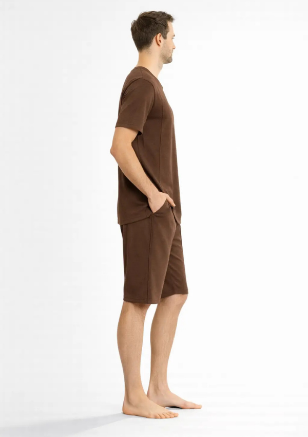 Piżama Męska Chocolate Bamboo Set, Brązowy, r. M-XL