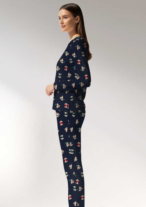 Piżama Damska Vienetta Midnight Joy, Granatowy, r. S-XXL