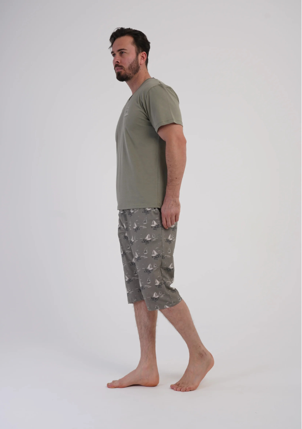 Piżama Męska Vienetta Sail Comfort, Zielony, r. 5XL-7XL
