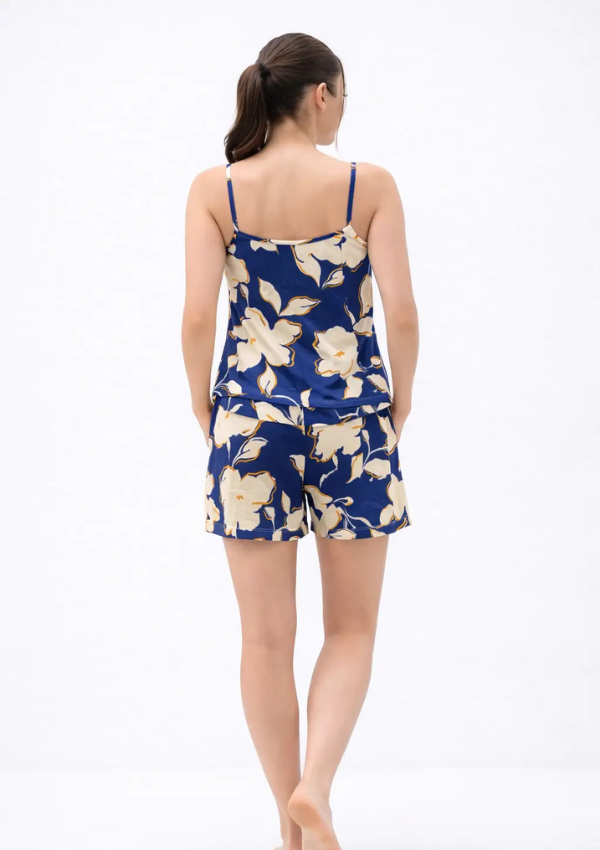 Piżama damska Navy Floral Short Set, Granatowy, r. M - XXL