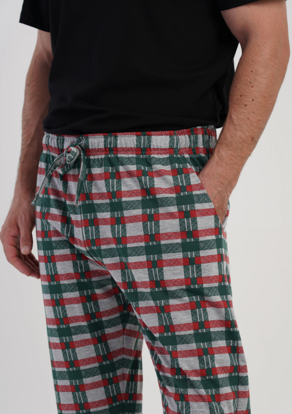 Spodnie męskie Vienetta Gray Check, Szary, r. M-XXL