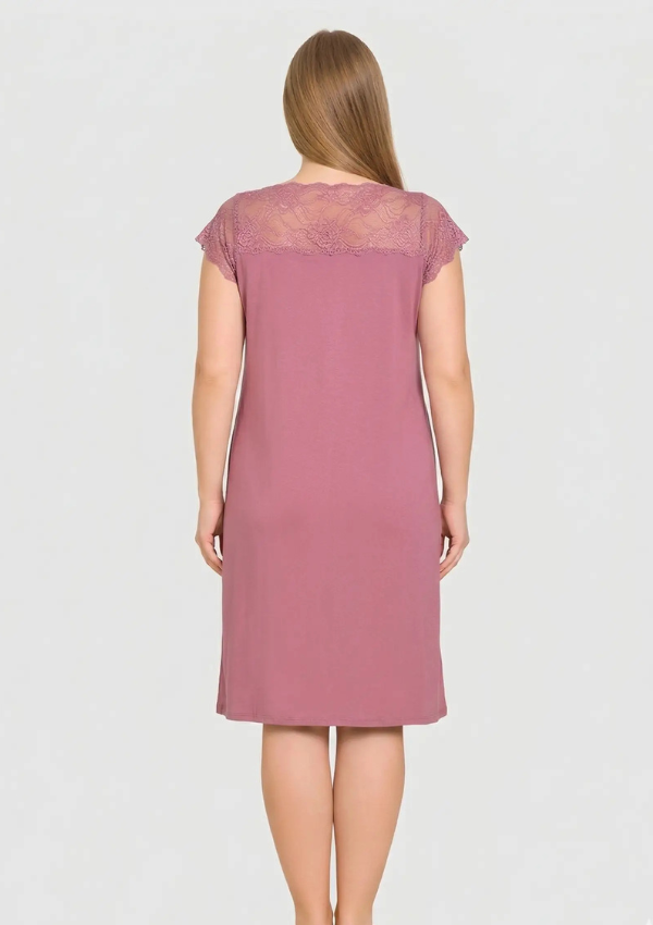 Koszula Nocna Rose Elegance, Różowy, r. 2XL - 5XL