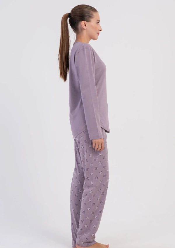 Piżama Damska Vienetta, Lavender Rest, Lawendowy, r. M-XXL