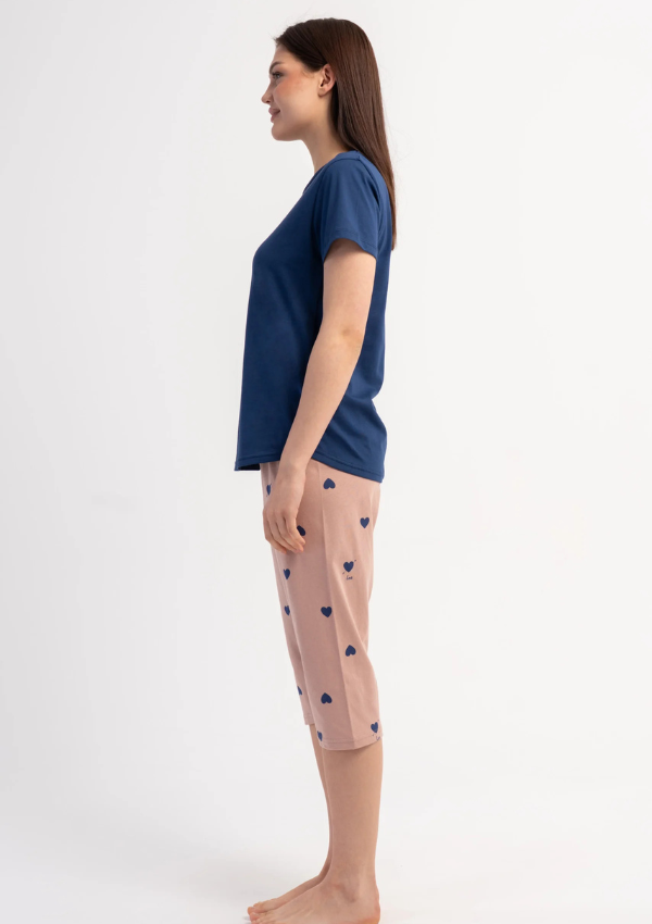 Piżama Damska Vienetta Elegant Navy, Granatowy, r. L-XXL