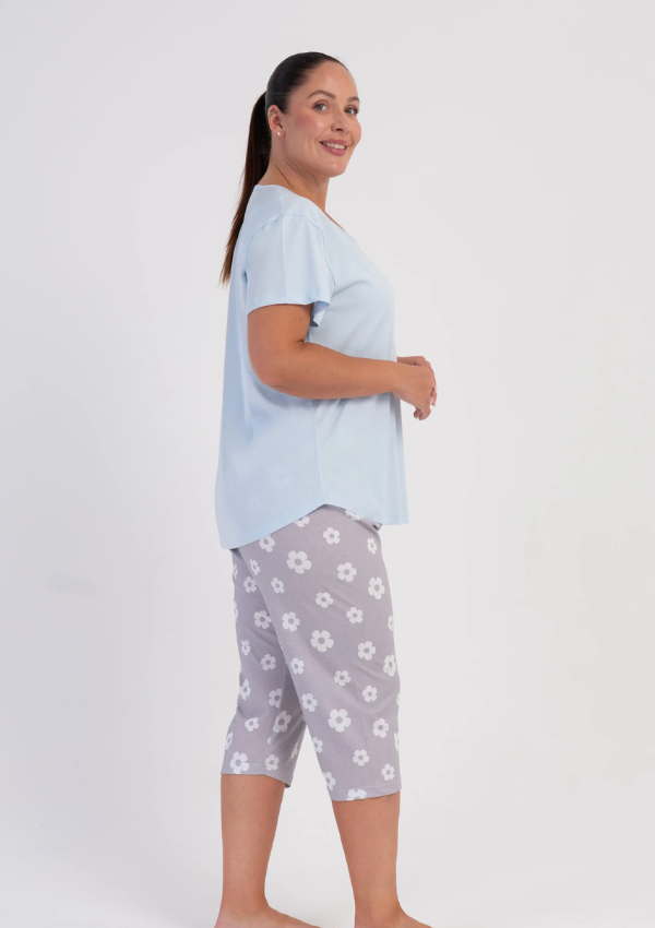 Piżama Damska Vienetta Butterfly Floral, Niebieski r. 1XL-4XL