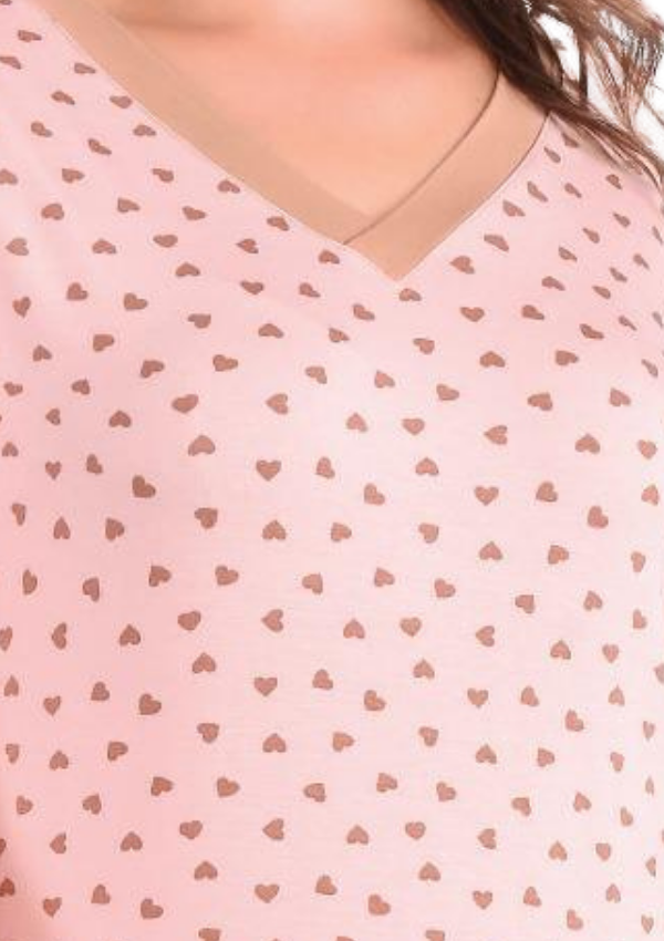 Koszula Nocna Sweet Hearts, Różowy, r. M - 3XL