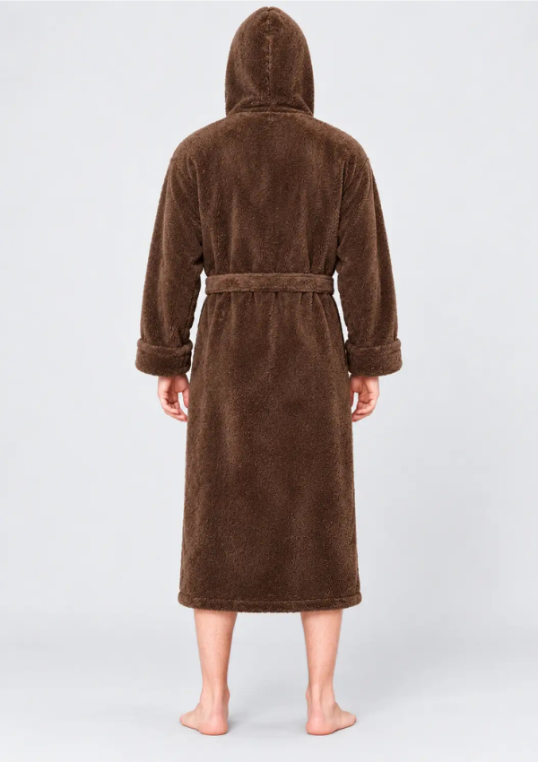 Szlafrok męski Brown Hooded, Brązowy, r. XL-XXXL