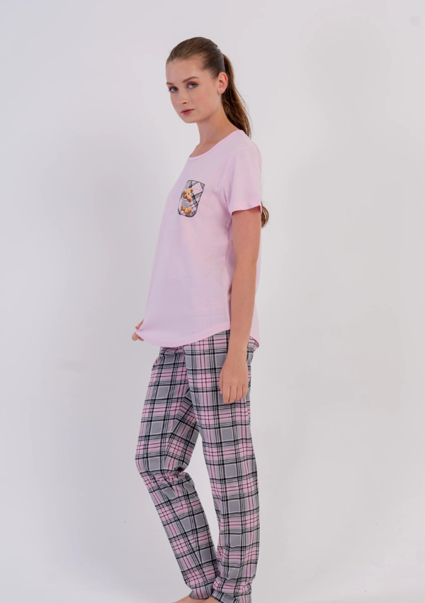 Piżama Damska Vienetta Blush Teddy, Różowy, r. M-XXL