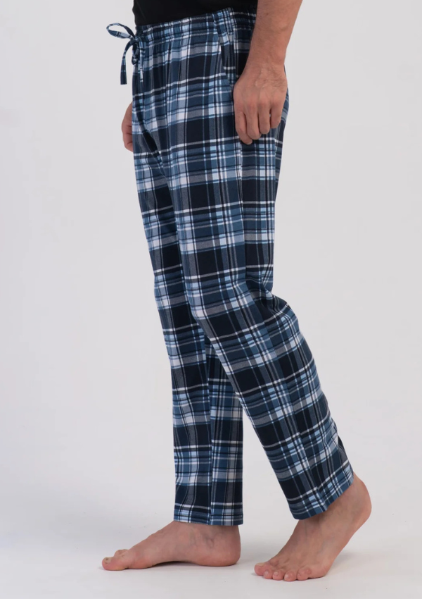 Spodnie męskie Vienetta Blue Plaid, Granatowy, r. 1XL-4XL