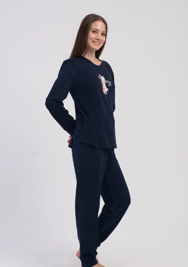Piżama Damska Vienetta Cozy Comfort, Granatowy, r. S-XL