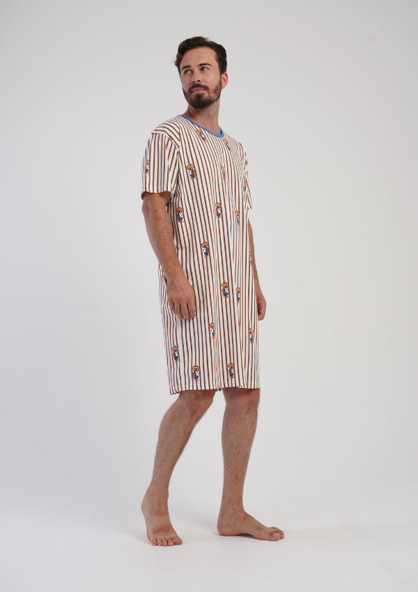 Koszula męska Vienetta Gentle Stripes, Beżowy, r. M-XXL