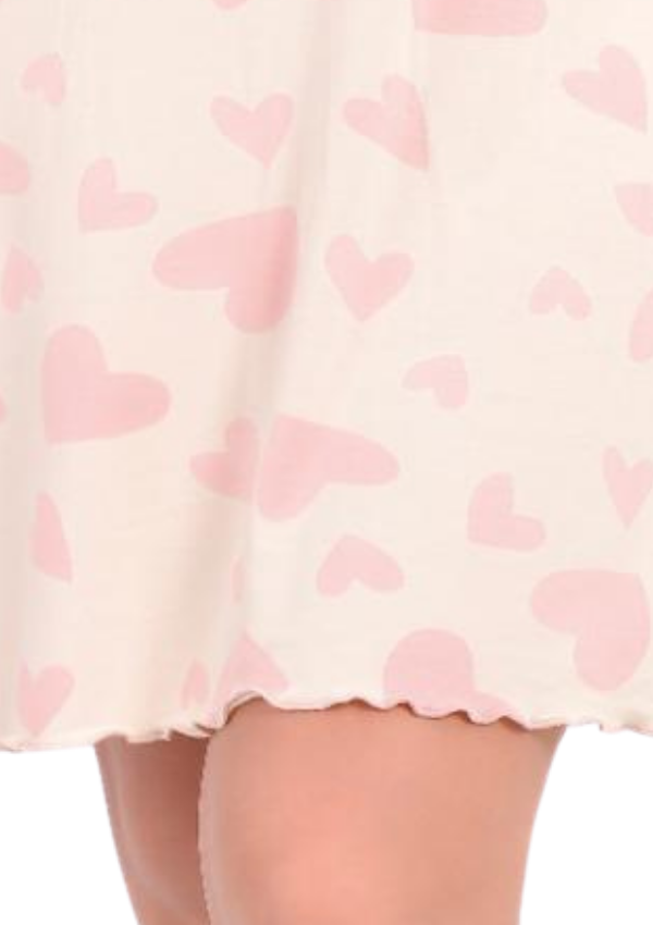 Koszula Nocna Ecru Hearts, Ecru, r. M - 3XL