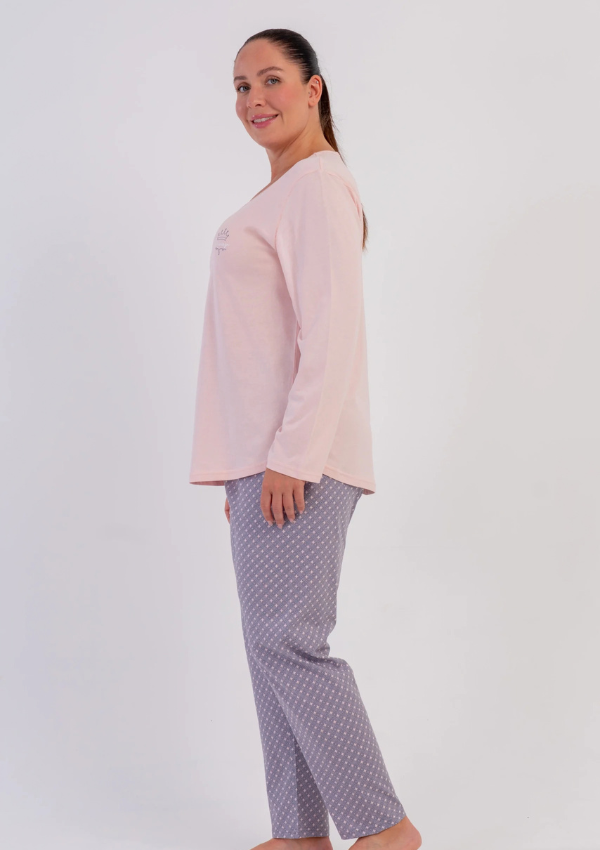 Piżama Damska Vienetta Blush Crown, Różowy, r. 1XL-4XL