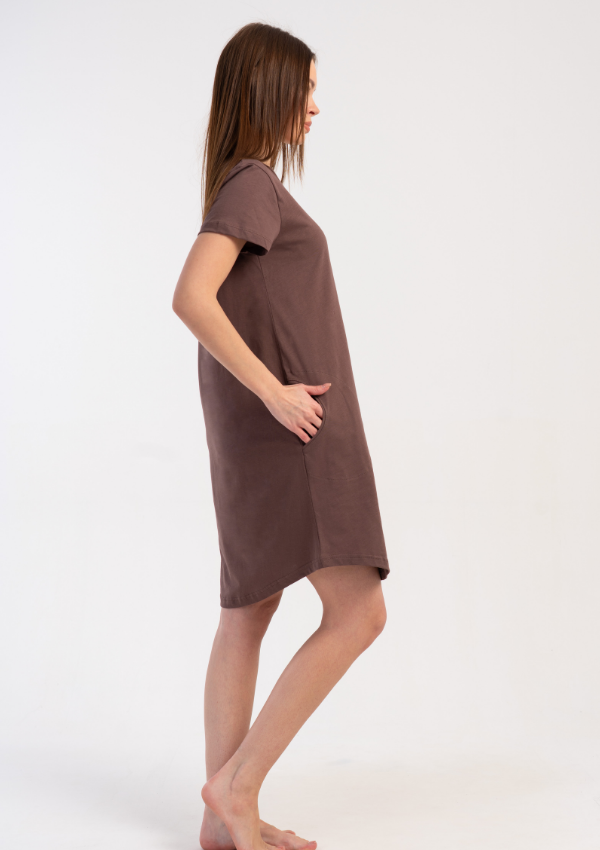 Koszula Nocna Vienetta Simple Calm, Brązowy, r. M-XXL