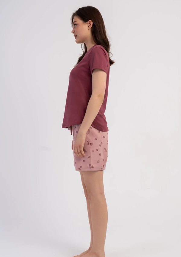 Piżama Damska Vienetta Berry Bloom, Różowy, M -XXL