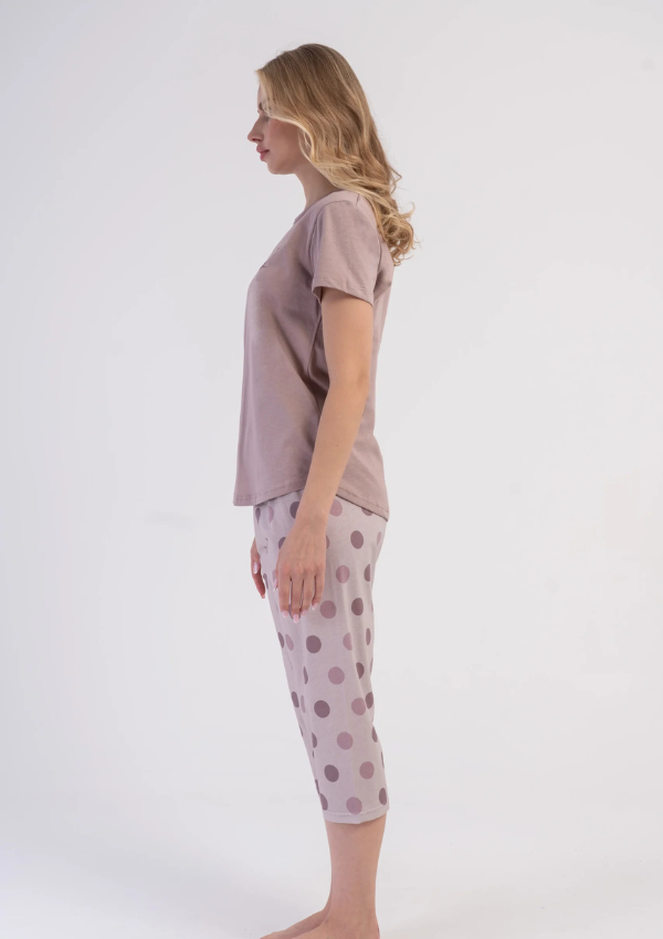 Piżama Damska Vienetta Rosy Dots, Różowy, r. L-XXL