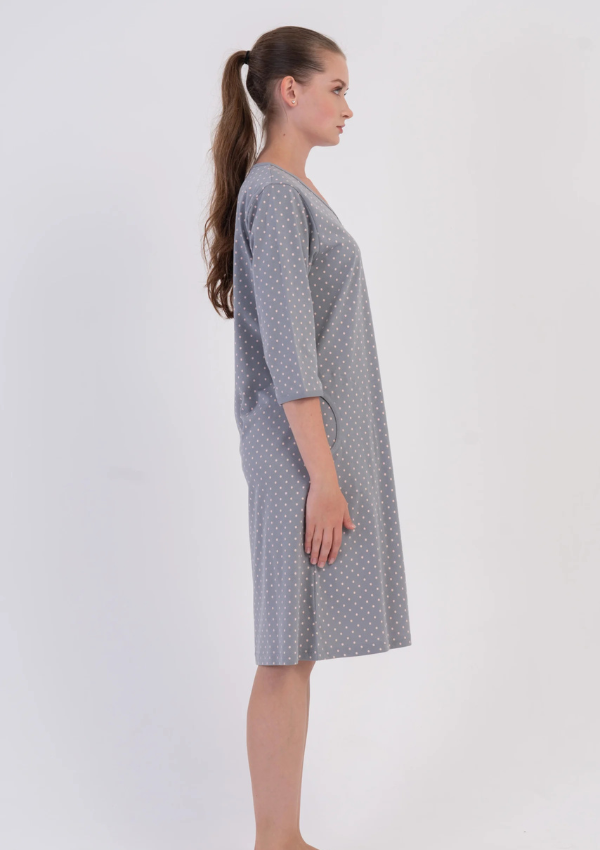 Szlafrok damski Vienetta Silver Pearl, Szary, r. M-XXL