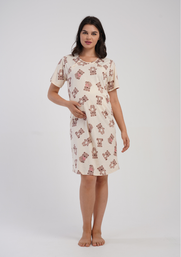 Koszula do Karmienia Vienetta Sweet Dream, Beżowy, r. S-XL