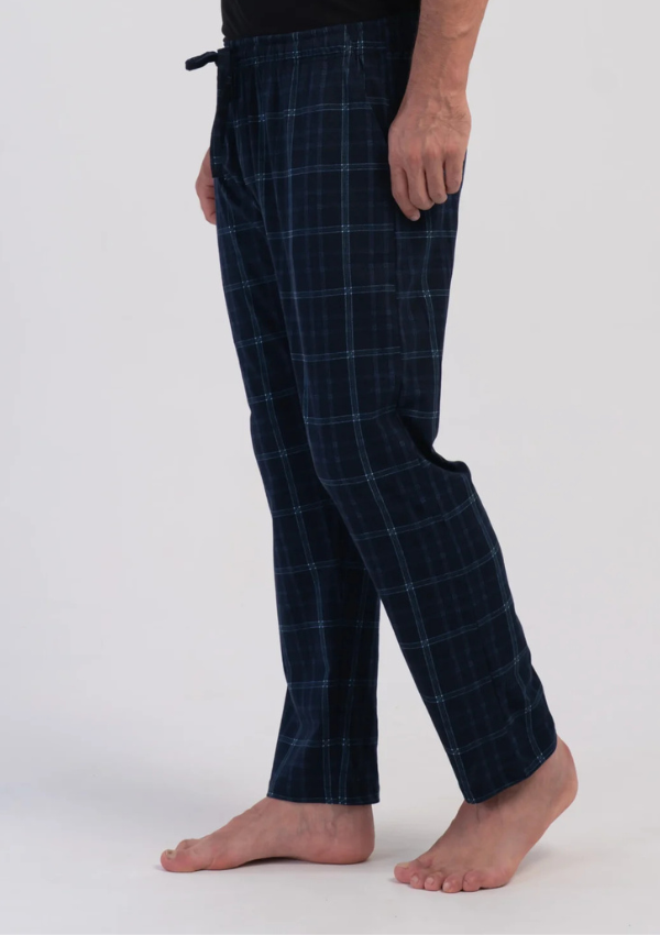 Spodnie męskie Vienetta Midnight Plaid, Granatowy, r. 1XL-4XL