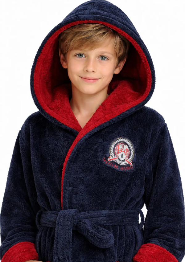 Szlafrok chłopięcy, Navy Cozy Robe, r. 134- 164
