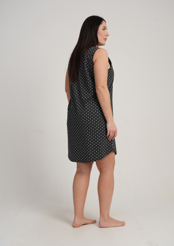 Koszula Nocna Damska Graphite Dots, Grafitowy, r. 1XL - 4XL