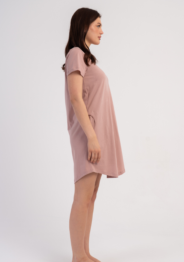 Koszula Nocna Vienetta Pink Heart, Różowy, r. M-XXL