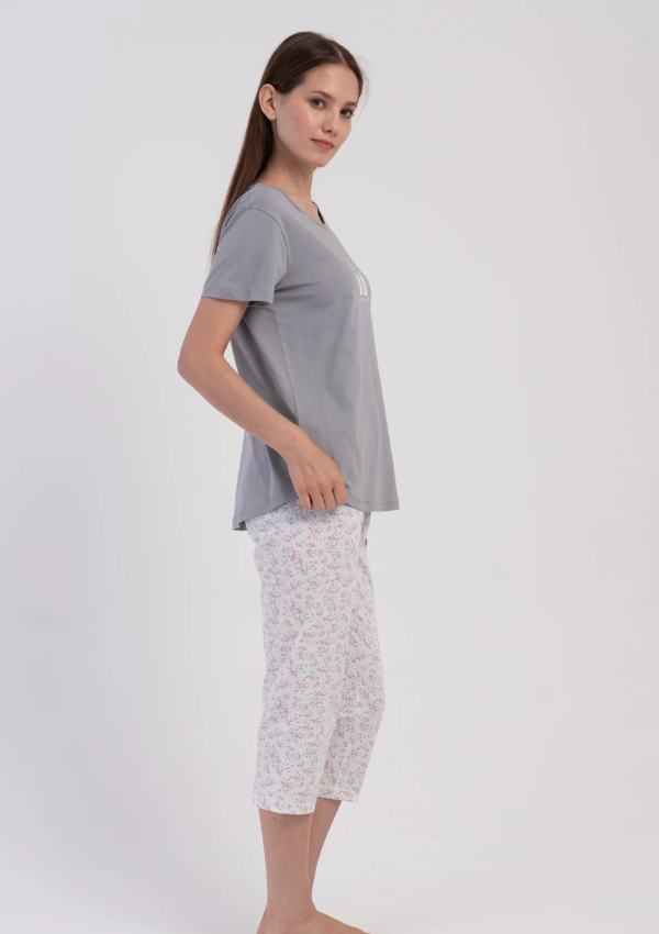Piżama Damska Vienetta Blush Owl, Szary, r. M-XXL