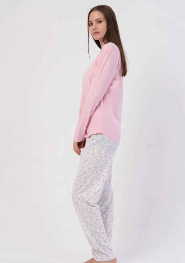 Piżama Damska Vienetta Pink Owl, Różowy, r. M-XXL