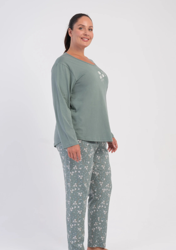 Piżama Damska Vienetta Sage Meadow, Zielony, r. 1XL-4XL