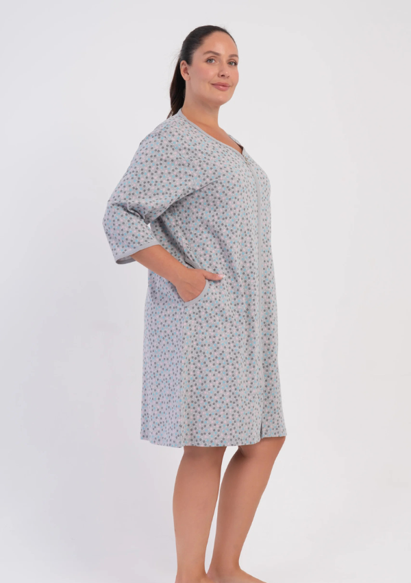 Szlafrok damski Vienetta Grey Mist, Szary, r. 1XL-4XL
